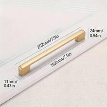 1/3/5件简约哑光金色橱柜把手，实心铝合金厨房橱柜拉手抽屉旋钮家具把手，家具五金带螺丝