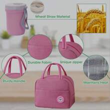 1pc Insulated Bento Bag, Lunch Box Bag, Large-Capacity Insulated Bento Bag, Student Meal Bag, Waterproof And Oil-Proof, Office Worker Meal Bag, Thickened Aluminum Foil Bag, Waterproof Meal Bag, Meal Bag, Bento Bag, Oxford Cloth Insulated Bag, Work Takeout Packing Bag, Lunch And Picnic Preservation Insulated Bag, Ice Bag