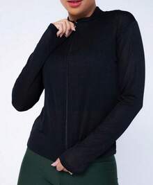 Sports Bomber Jacket - Black - View 1