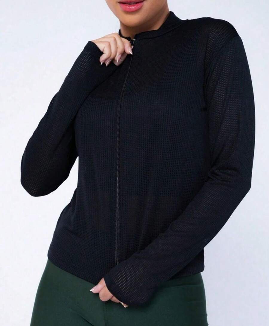 Sports Bomber Jacket - Negro - Ver 1