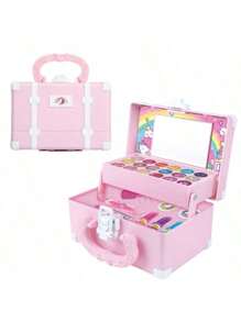 Ensemble de jouets de maquillage miniature pour filles, sac à main de représentation pour enfants, jouet de rôle de princesse, sac de cosmétiques de princesse portable, ensemble de jouets de maquillage convenant aux filles, très beau cadeau d'anniversaire pour les filles (certaines pièces sont envoyées au hasard)