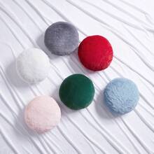 Decorative Fur Round Pillow 16" Round Round Pink Blush