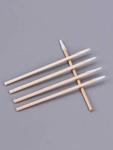 100pcs Ultra-Fine Disposable Nail Cleaning Sticks With Sharp Tip For Precision - Pack Of Small-Tip Wooden Toothpick-Style Sticks For Nail Care