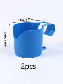 1pc/2pcs Poolside Cup Holder Compatible With 2-Inch (Approx. 5.0cm) Or Thinner Round Top Pole - Sturdy , Easy-To-Use Clip-On Spill-Proof Cup Holder - Multicolor - View 10