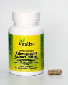 60 Vegan Capsules Ashwagandha Extract | Vitalize | 500 Mg | Stress Support & Energy | Non-GMO & Vegan - ASHWAGANDHA EXTRACT - View 3