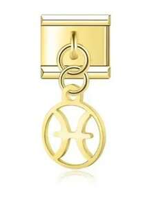 2025 Fashions Modular Golden Twelve Constellations Italian Charm Links Fit 9mm Elastic Bracelet Stainless Steel Making Jewelry - A - View 13