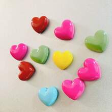 10 Colorful Heart-Shaped Refrigerator Magnets, Heart-Shaped Decorative Stickers, Suitable For Kitchens, Offices, Whiteboards, Cabinets And Dishwashers - Elegant Home Decoration And Ideal Mother's Day Gift, Party Small Gift (Random Colors)