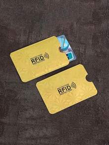 10 件 RFID 屏蔽卡保护器随机颜色金属信用卡夹铝合金钱包套适用于银行/身份证女士钱包迷你钱包钱包 RFID 钱包卡钱包 - 彩色 - 查看 3