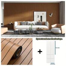 1 Roll 3D Foam Wallpaper - Self-Adhesive, Thickened Sxp Stripe Pattern For Ceilings, Partitions & Curved Indoor Spaces