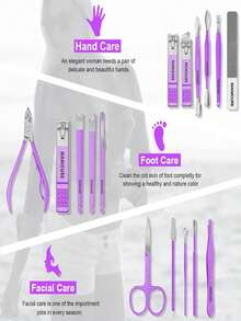 16pcs Professional Stainless Steel Manicure And Pedicure Set, Includes Nail Clipper, Scissor, Ear Pick And Travel Kit, Foot And Beauty Care Tools For Experts