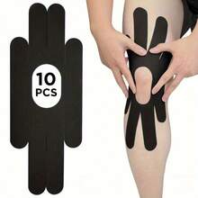 10 条/包运动肌内效贴布预切条，用于膝盖和关节支撑 - 防汗，轻巧设计，适用于健身房、瑜伽、户外活动 - 增强稳定性并减轻疼痛，健身必备，易于使用，亲肤材质 - 彩色 - 查看 8