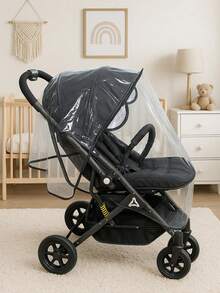 1 件婴儿推车雨罩、儿童推车挡风罩、婴儿车雨衣