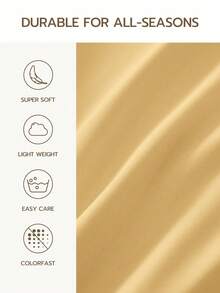 1件超柔软纯色床笠，轻盈如云，9.84英寸/25厘米深口袋，适用于所有尺寸的床——单人床、双人床、大号双人床、特大号双人床，居家和宿舍必备 - 薑黃 - 查看 4
