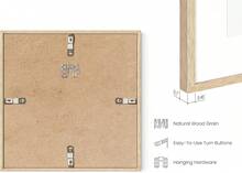 Square Picture Frames - 8x8 Set Of 25, Wooden Frames With Mat, Beige Oak Finish - 薄荷藍 - 查看 5