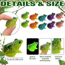 1/10/20/30Pcs Miniature Frog Figurines Luminous Mini Resin Frog Mini Frog Figures Frog Model Garden Decor DIY Terrarium Crafts Ornament Accessories For Moss Landscape Decoration(Random Color),Frog,Frogs,Mini Figures