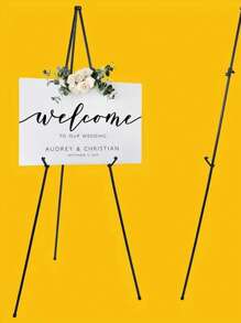 Caballete de boda, atril portátil y plegable con base de trípode, ligero y portátil para decoración de bodas y eventos al aire libre, atril para carteles de bienvenida, exposiciones y presentaciones de oficina, fiestas y hogar.