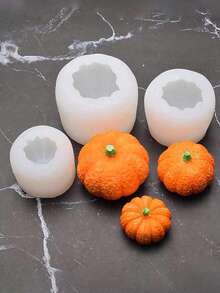 SikeSike Pumpkin Candle Holder Silicone Mold, Maple Leaf Silicone Mold, 3D Pumpkin Silicone Mold, Suitable For Epoxy Resin Casting, Thanksgiving DIY Art Gift Home Decor - White - View 5