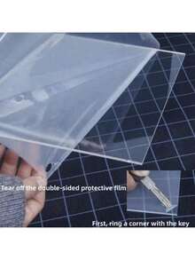 Étagère en acrylique pour craquelins, plateau rectangulaire, présentoir transparent pour macarons et gâteaux, vitrine ronde et carrée pour aliments avec protection UV - Transparent - Voir 6