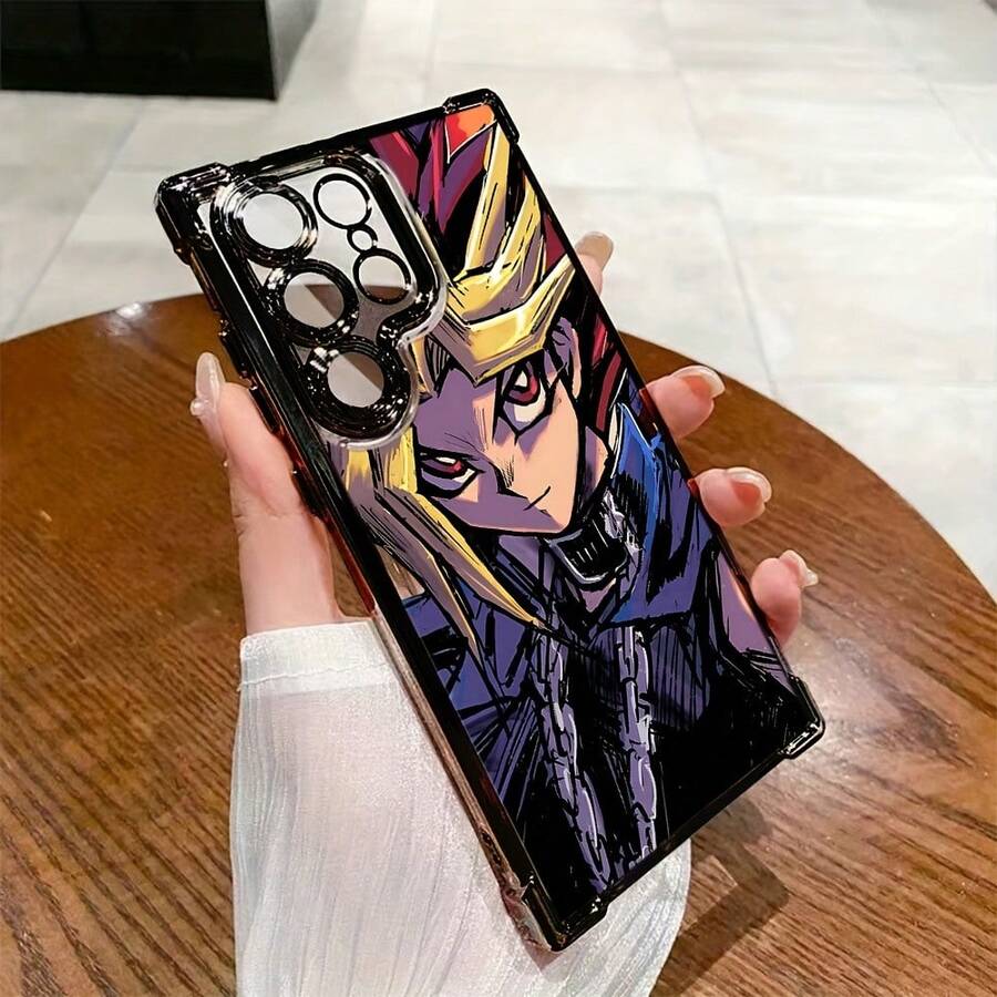 Esta funda de teléfono de juego de cartas de anime japonés compatible con 25, S24, S23, S22 FE Ultra Plus, proporciona protección trasera suave y transparente anti-caída, adecuada para 4G y 5G. - Colores mixtos - Ver 1
