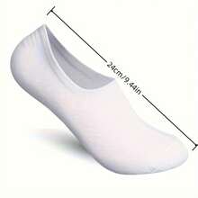 6 Pair Of Sneaker Socks Invisible Women's/Men's Feet Cotton Leisure - White - View 8