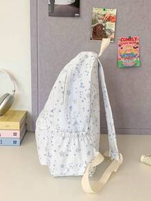 1 件时尚经典基本款返校背包，星星印花学生包，带笔记本电脑隔层书包，可调节肩带书包，休闲轻便旅行背包，非常适合女孩/青少年/学生/毕业生，适合日常使用、郊游、旅行、学校和返校