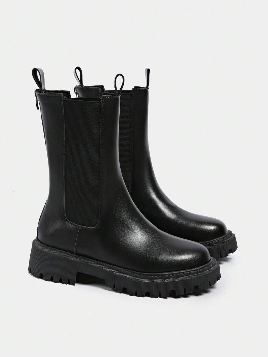 畅销厚底女靴，秋冬季，时尚新款中筒马靴，派对靴