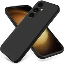 Funda de teléfono de silicona líquida compatible con Samsung Galaxy S25 Ultra y 13/16 Pro Max/11, compatible con iPhone, resistente al agua, a los golpes, a las caídas y a los arañazos - Negro - Ver 6