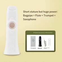 1/3 st professionell Kazoo med dubbla hål, hög volym för gitarrackompanjemang, nybörjarvänligt instrument som sjunger utan noter, uppgraderad plast Kazoo grossist ackompanjemang för artistnivå enkelt litet flöjt musikinstrument present - Multifärgad - Visa 8