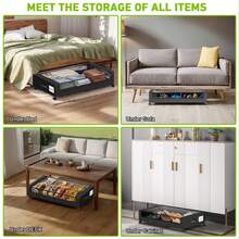 Under Bed Storage with Wheels, 2 Pack Under Bed Storage Containers with Dividers & Clear Lids, XXL 95L Under the bed storage Organizer Bins, Underbed Storage with Wheels for Clothes (Black, 2 Pack) - Negro - Ver 7