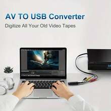 Vhs轉換為數字信號,透過usb 2.0影音擷取卡,可用於舊版vhs、mini Dv、hi8、dvd、vcr轉換為數位版本,支援windows 2000/10/8/7/vista/xp/android系統的pc - 黑色 - 查看 10