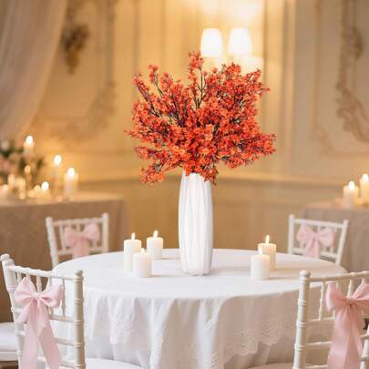 3/6PCS 19.01in Artificial Flower Babysbreath Fake Plants Fall Flowers For Fall Decor Room Decor Fake Flowers Wedding Decoration Autumn Decor Home Vase Decoration, Dining Room, Bedroom, Bathroom Decoration, Living Room Decor, Party Decorations, Wall Decor, House Decor, Christmas Gifts Pumpkin Decor, Halloween Decor, Christmas Decoration, Outdoor Garden