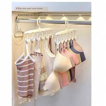 1pc/5pcs12-Hook Plastic Hanger Set: Space-SavingOrganizer For Bras, Tank Tops, And More In YourCloset