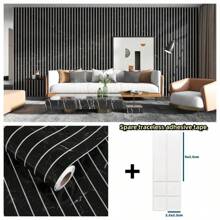 1 Roll 3D Foam Wallpaper - Self-Adhesive, Thickened Sxp Stripe Pattern For Ceilings, Partitions & Curved Indoor Spaces