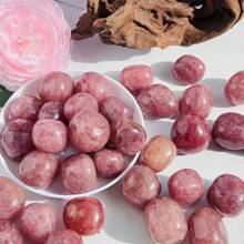 3pcs/5pcs Natural Polished Strawberry Quartz Tumbled Stones, Aromatherapy Stones, For Home Decor, Office Decor, Holiday Gifts, Etc.