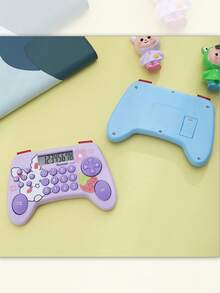 Mini calcolatrice stile console di giochi retrò, calcolatrice portatile carina e fantasiosa in stile cartoni animati, calcolatrice pratica e adorabile con motivi animali, calcolatrice essenziale mini per studenti, utile per l'apprendimento dei calcoli matematici