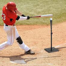 GOFLAME Adjustable Batting Tee With Soft And Shock-Absorbing Rubber Topper Practice - Black - View 3