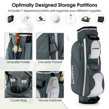 GOFLAME Golf Stand Bag Lightweight Portable Golf Cart Bag 14 Way Top Divider Waterproof - Grey - View 10