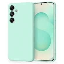 适用于三星 Galaxy S25 Ultra 和 13/16 Pro Max/11 的液态硅胶手机壳，防水、防震、防摔、防刮花 - 淡青色 - 查看 2