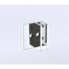 110x100cm Corner Frameless Shower Screen With Chrome Brackets, Brass Hinges & Square Knob Handle - Stylish Modern Bathroom Accessory