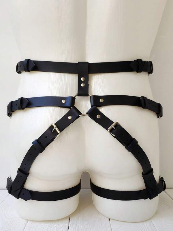 Neue modische und sexy Herren Gürtel aus PU-Leder im Punk-Stil, modische Accessoire-Gürtel, Herren Gürtel für Internet-Prominenz, lässige und vielseitige Sets, Herren sexy und kostümähnliche Accessoires
