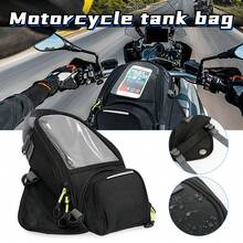 Motorcycle Multi Functional Fuel Storage Bag Waterproof Motorcycle Small Fuel Bag Mobile Phone Touchable Navigation Bag Valentine's Day Gift - 黑色 - 查看 2