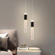 Lampada a sospensione LED moderna dimmerabile e regolabile, a 3 colori, con forma di bolla unica, adatta per isola di cucina, camera da letto, sala da pranzo, soggiorno, hotel, caffetteria, bar e decorazione commerciale (controllo con interruttore a parete, cambio colore con singolo tocco)