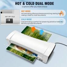 AutoFu A4 A5 A6 Laminator Machine, Hot & Cold Laminator, 230MM Wide, 2-4 Min Warm Up, Laminating Machine Thermal With Laminating Sheets For A4/A5/A6