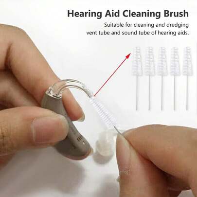 Hearing Aid Cleaning Tool Hearing Aid Vent Tube Brush Tube Cleaning Tool Small Pipe Brush For Clean Small Holes Or Pipes (10 Pieces)