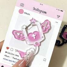 14 Styles Acrylic Mountaineering Buckle Creative Keychain Accessories Pendant Diy Bag Pendant Storage Pendant Mobile Phone Case Pendant Doll Pendant Buckle