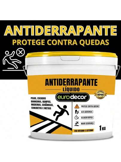 Antiderrapante Líquido 1KG Contra Quedas em Banheiros e Rampas Alta Aderência
