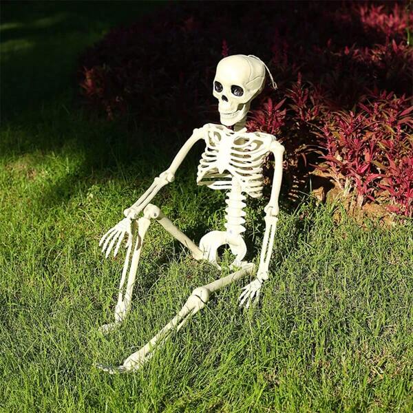 1pc/10pcs 15cm/40cm/90cm Halloween Spooky Movable Joints Human Skeleton Decoration,For Halloween Party Outdoor Indoor DIY Skeleton Decoration Props