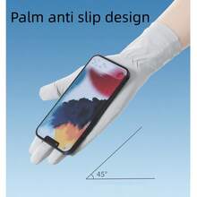 1 Pair Of Ice Silk Sun Protection Gloves For Women In Summer, Anti Slip, UV Resistant, Sunshade, Breathable, Give To Girlfriend - Multicolor - View 6