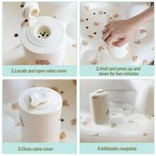 Foldable Inflatable Baby Chair - Bath & Play Seat, Portable Mat , PVC Floor Seat For Sitting Training - Multicolor - View 6