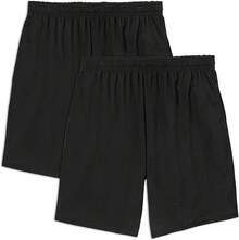 Men's  Cotton Shorts With Pockets (S-4XL) - 2 Pack - Black - View 1